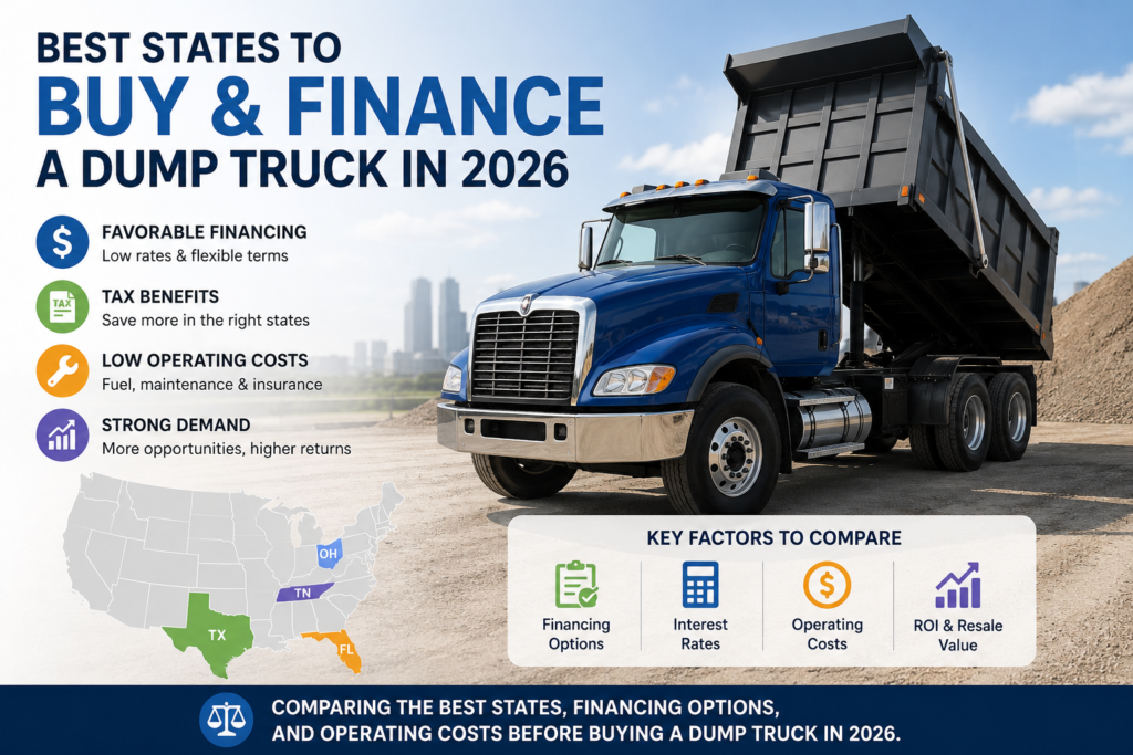 Best states to buy and finance a dump truck in 2026
