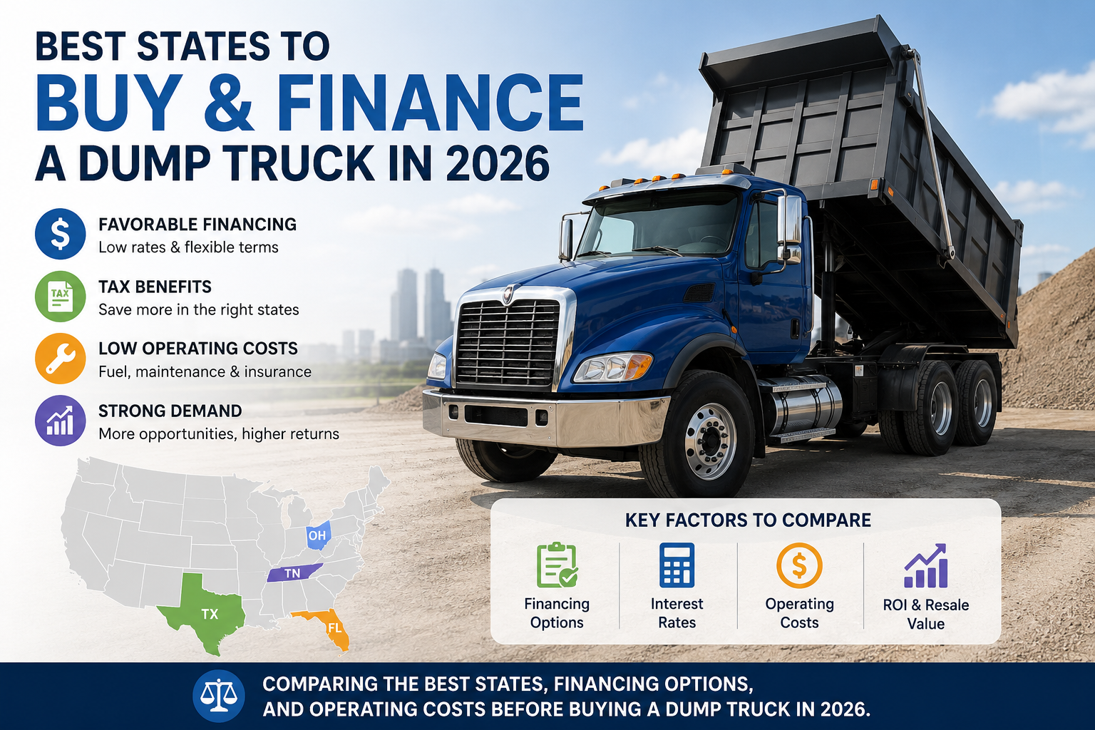 Best states to buy and finance a dump truck in 2026